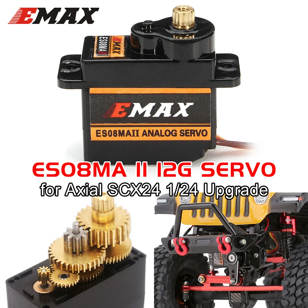 Rc 1/2/4pcs Emax Es08ma Ii Servo Motor Scx24 Servo 12g 15t Mini Metal