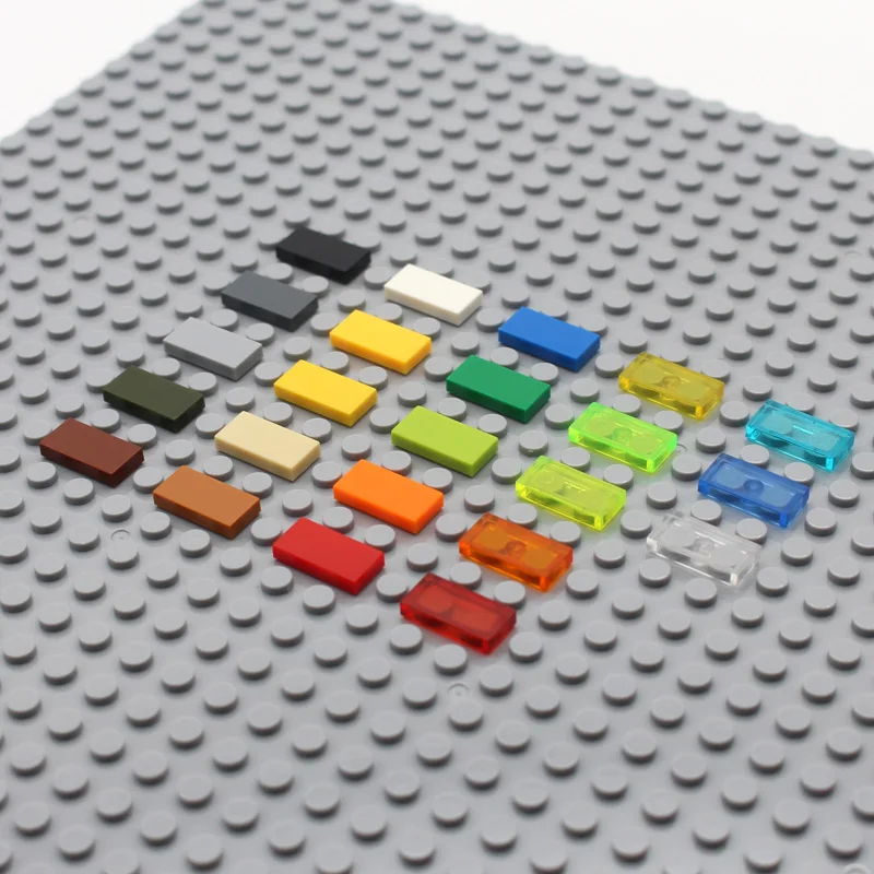Moc 타일 1x2 3069 태블릿, DIY 크리에이티브 계몽 기본 빌딩 블록, 벌크 벽돌, 조립 입자 호환 가능, 100 개