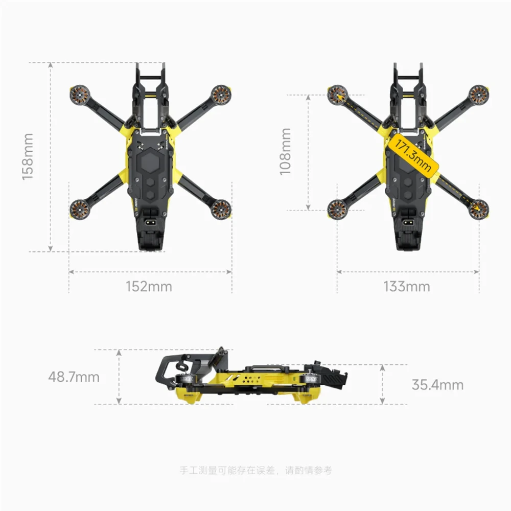 Drone FPV O4 Pro PNP 6S 5 pouces course Cinewhoop