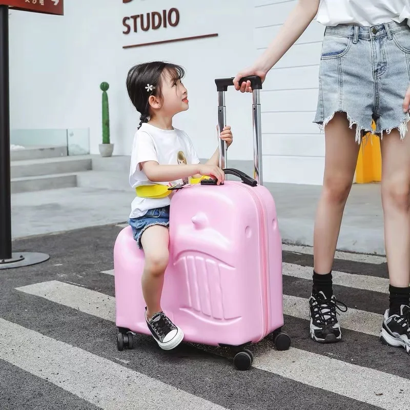 20''24 inch Children Rolling Luggage Spinner Wheels Suitcase Kids Cabin Trolley luggage Travel Bag Cute Baby Carry On Trunk gift