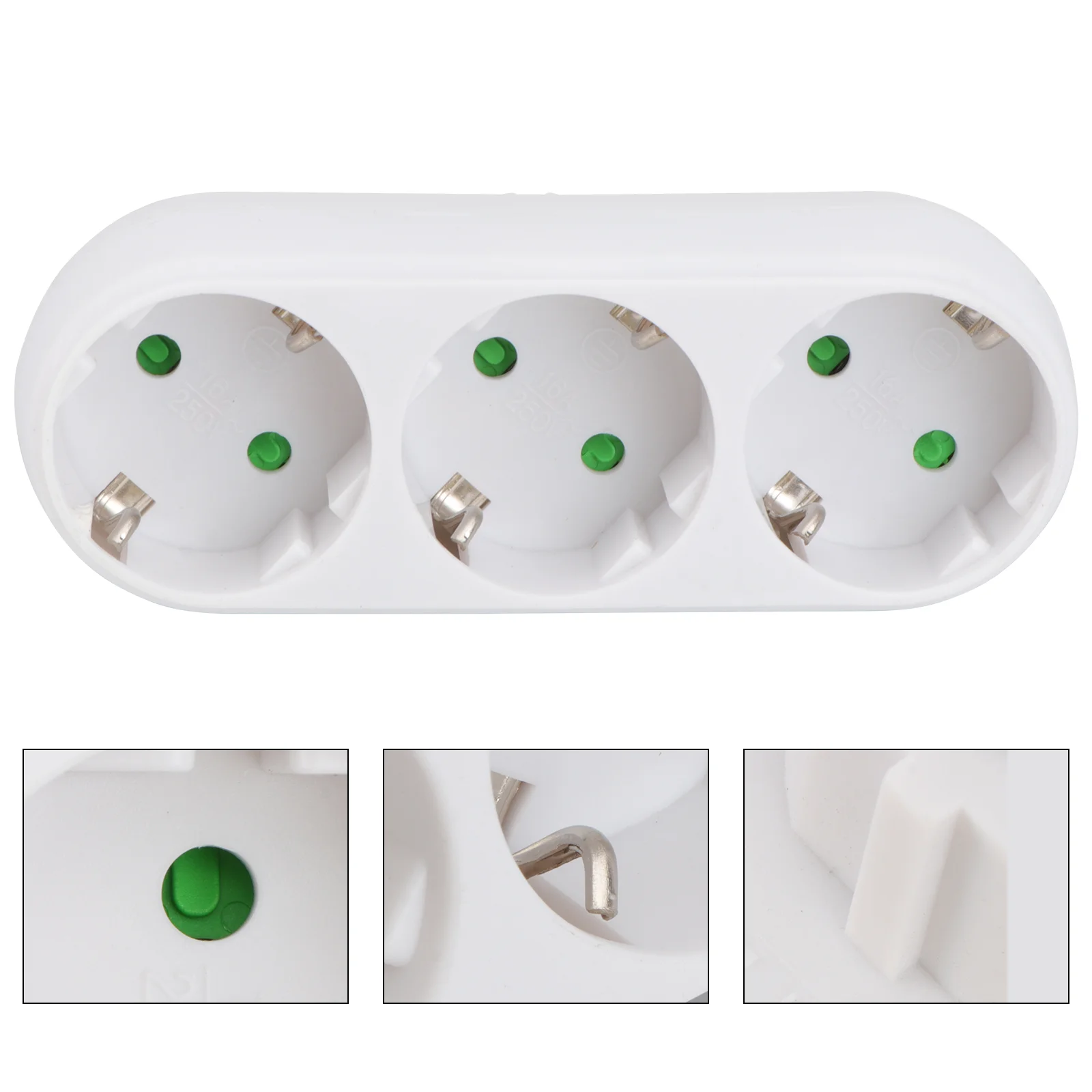 

Triple Power Socket Adapter Socket Adapter Home Travel Power Socket Adapter Socket Panel 16A EU Standard Socket Power Outlet