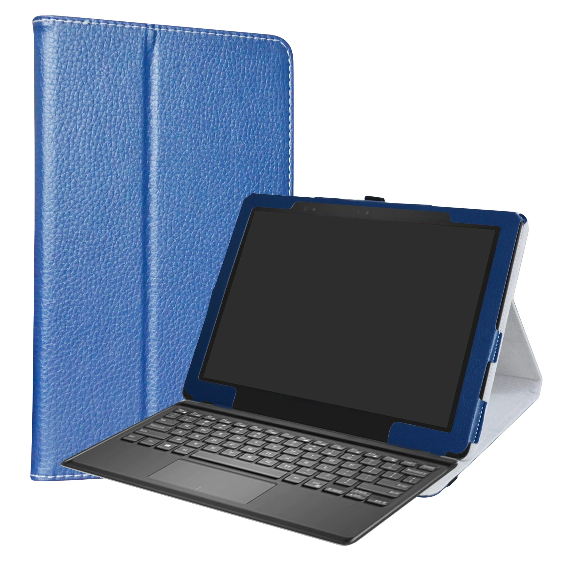 Estojo para Dell Latitude 5285 12.3 Tablet Dobrável Suporte Capa de Couro do Plutônio com Fechamento Elástico