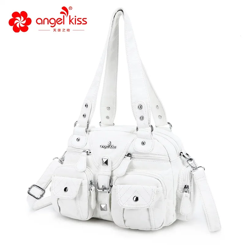 Angelkiss Women Handbags Satchel Top-handle Handbag PU Shoulder Bag Dumpling Pack Give Gifts Shoulder Bags Phone Money Pack 3