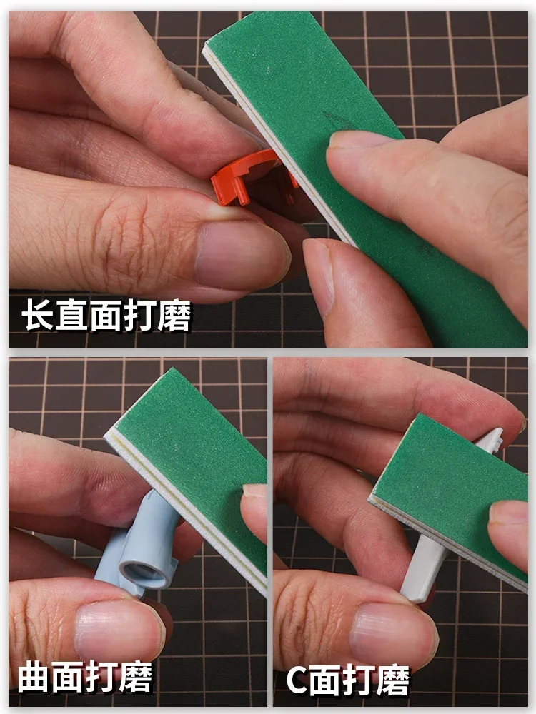 MSWZ MS022 400~1200 3pcs/lot Model Sandpaper Sanding Stick Assembly Model Building Tools for Plastic Grinding Tools DIY model tools model polishing tool sanding sponge tool sanding plate tool model weathering tool
