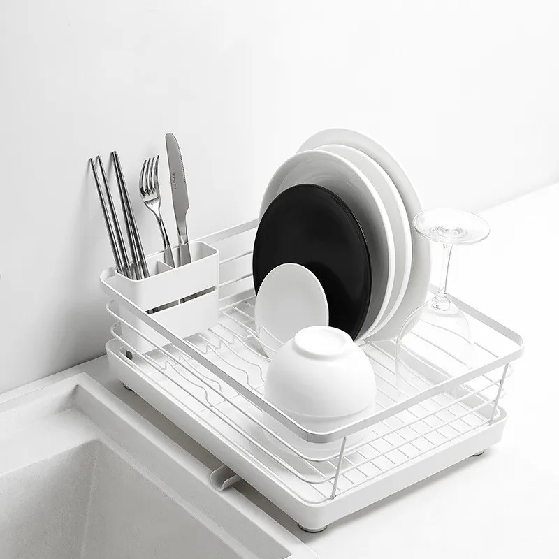 

2023 простая современная кухонная полка для слива, съемная стойка для подноса для чашек, многофункциональная белая Нескользящая организация для дома