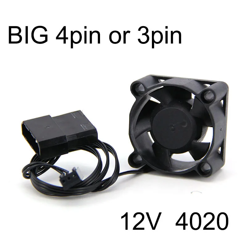 DC 12v 4cm 40*40*20mm 3pin or 4pin Brushless Computer Cooling Fan PC Fans For CPU Cooler Computer Case