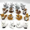Simulation Mini Squatting Squirrel Model Cute Imitation Fox Ornaments Children Birthday Gifts Home Decor Plush Figures Craft 5