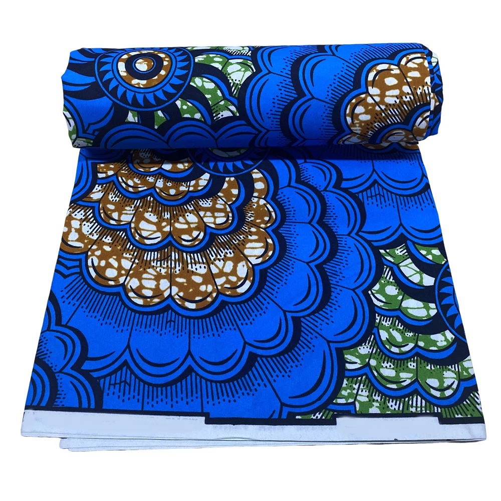 Africa Ankara Batik Wax Fabric Fashion Prints Sewing Handmake DIY Polyester 6Yards