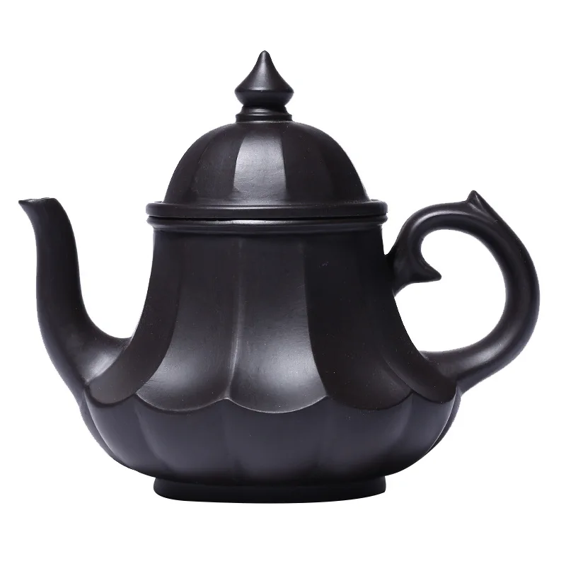 

Чайная посуда кунг-фу ручной работы из фиолетовой глины, узор из черного грязевого сухожилия, чайник Зиша, фиолетовая глина Исин, посуда для пуэр-Грин