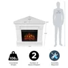 Corner Electric Fireplace Heater Insert 41" Chateau Mantel Remote Control Realistic Flames Bedroom Living Room Supplemental Heat 4