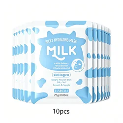 Hydrating Milk Facial Sheet Mask - Deep Nourishment for Dry & Sensitive Skin (25g) (10PCS)