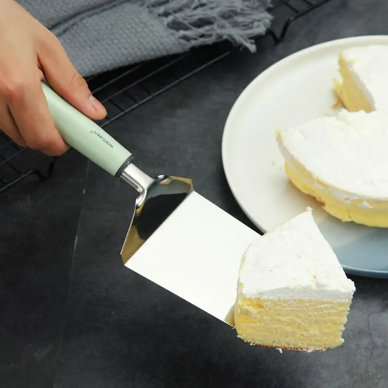 BBQ Turners Stainless Steel Barbecue Turners Cake Spatula With Plastic Handle Kitchen Utensils Barbecue Accessories