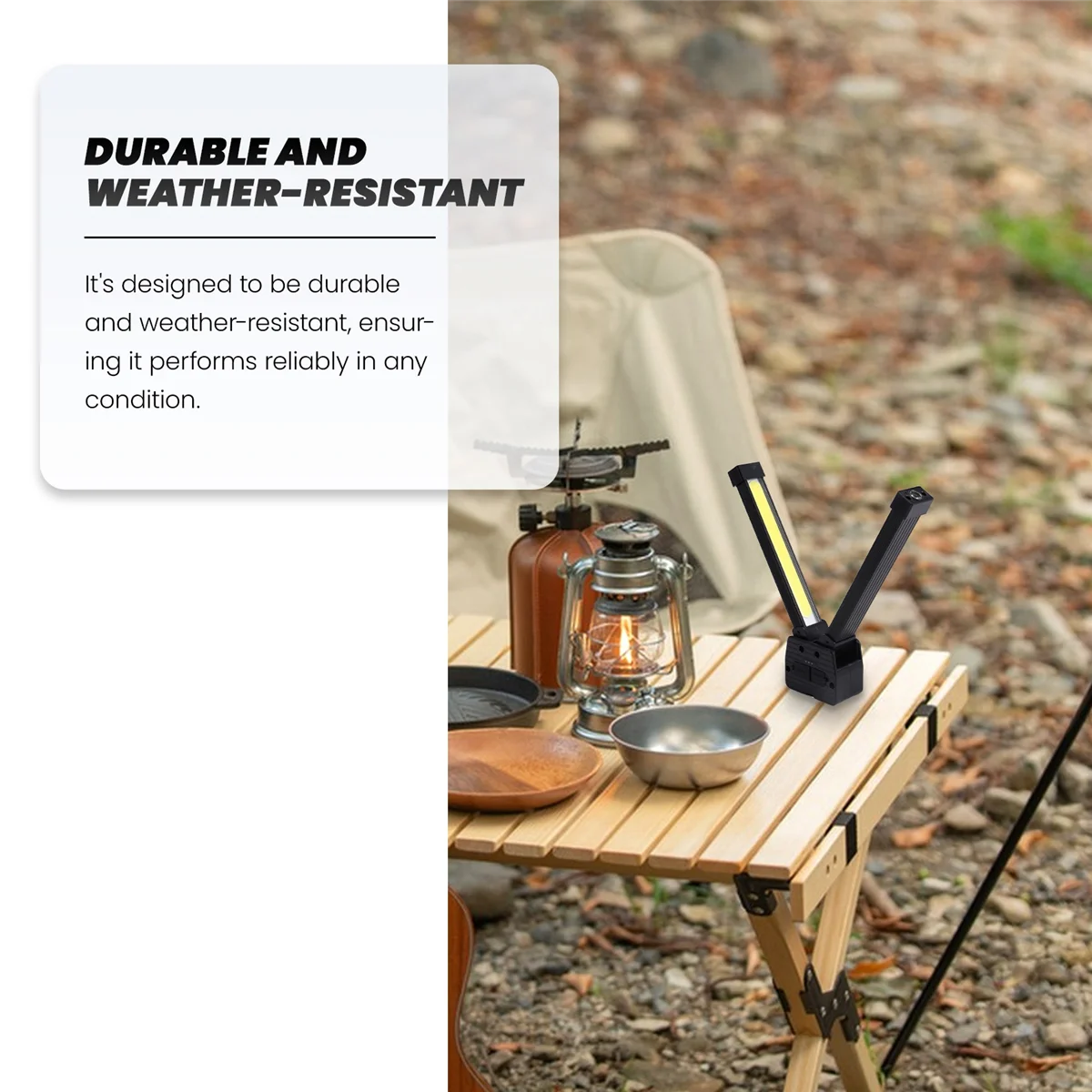 BAAU Flashlight Outdoor Multi-Functional Camping Lighting Rechargeable Portable Work Light Tent Light Folding Work
