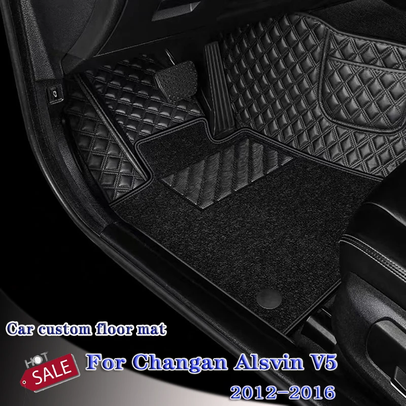 

For Changan Alsvin V5 2012 2013 2014 2015 2016 Car Floor Mats Auto Carpets Custom Interior Styling Accessories Dash Rugs Covers