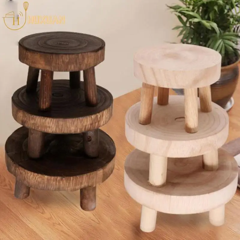 

New Wooden Plant Stand Flower Pot Base Holder Stool Garden Flower Display