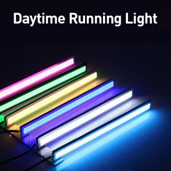 LED Auto COB Luci Diurne Striscia SuperBright Basso Cosumo 12V Auto DRL Nebbia Lampada di Guida DRL Atmosfera Lampada Impermeabile