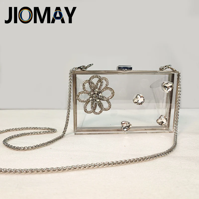 

Акриловые кошельки JIOMAY для женщин, Роскошные Дизайнерские Сумочки, индивидуальный дизайн, искусственный кошелек, модная квадратная сумка с цветами