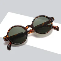 Lunettes de soleil rondes vintage pour hommes et femmes, lunettes de soleil de marque, monture rivetée, nuances rétro, mode masculine et féminine 1