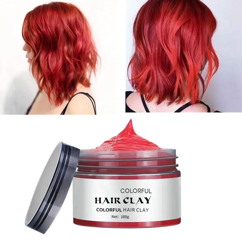 100ML Disposable Hair Dye Cream Colorful Natural Plants Washable Safe Instant Hairstyle Temporary Hair Coloring Wax Mud 염색약