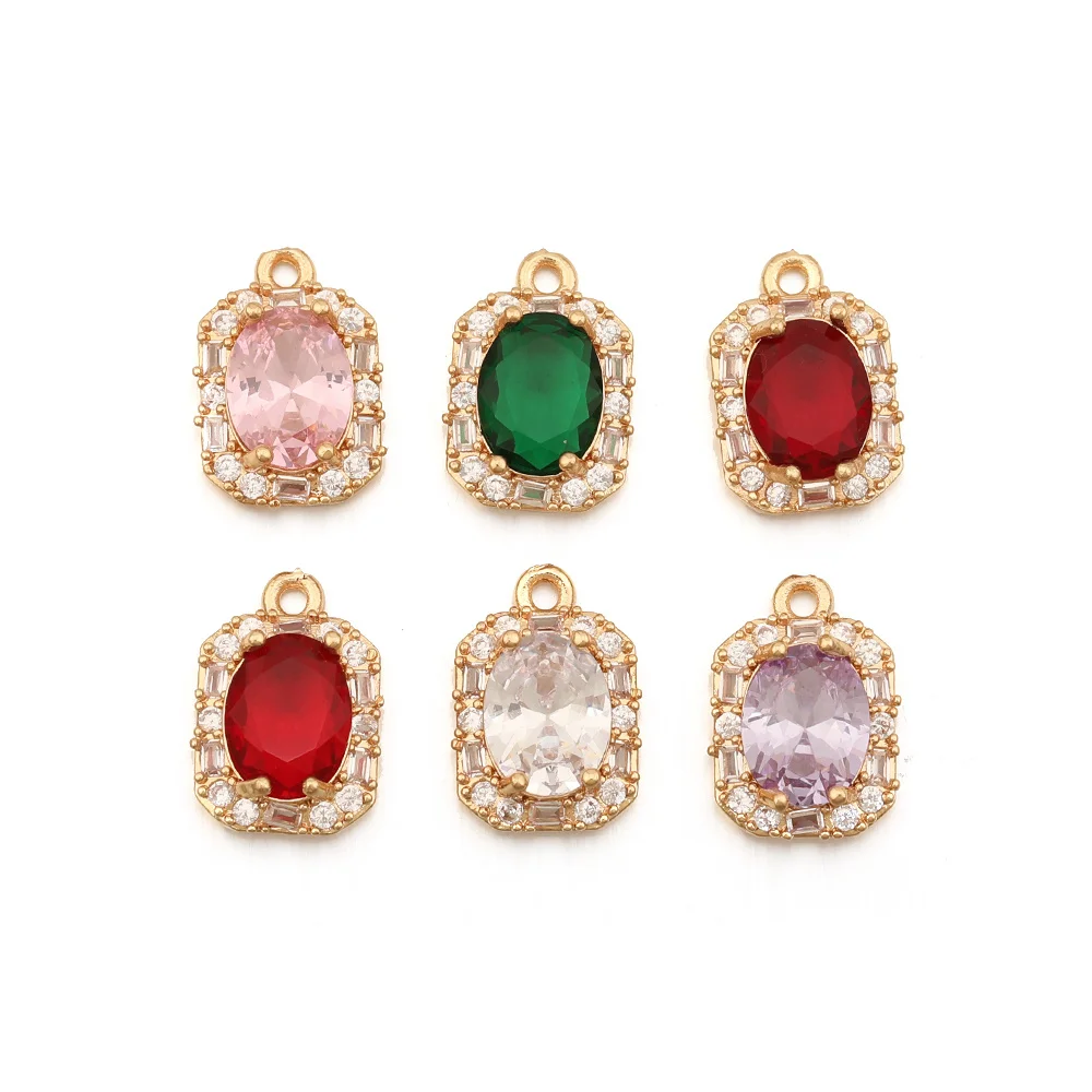 Cordial Design 11*15MM 30Pcs CZ Charms/Rectangle Shape/Hand Made/Rhinestone Pendant/Jewelry Findings & Components/DIY Making - cordial