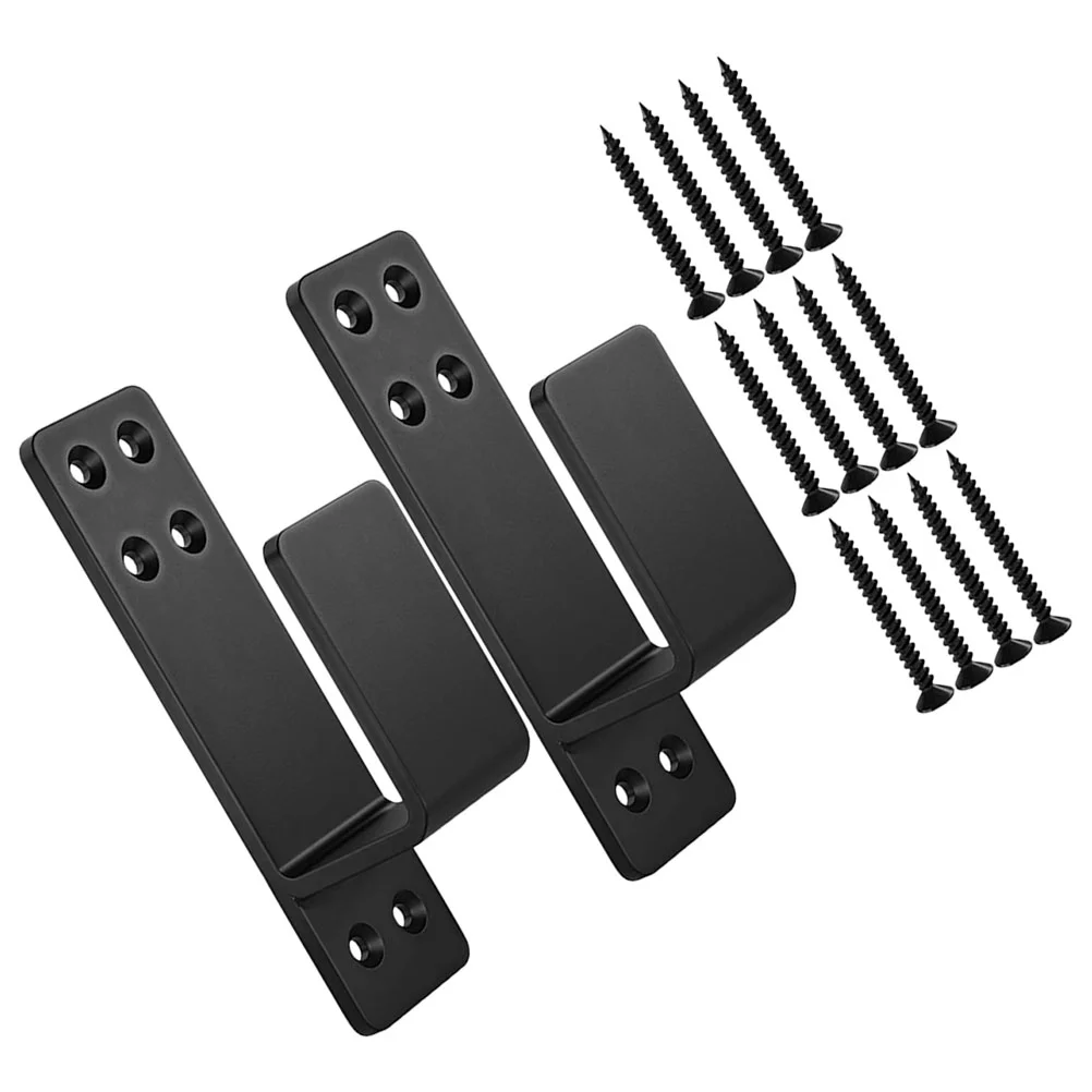 

2 Pcs Hardware Accessories Peg Hooks Door Barricade Brackets Heavy Duty Steel Security