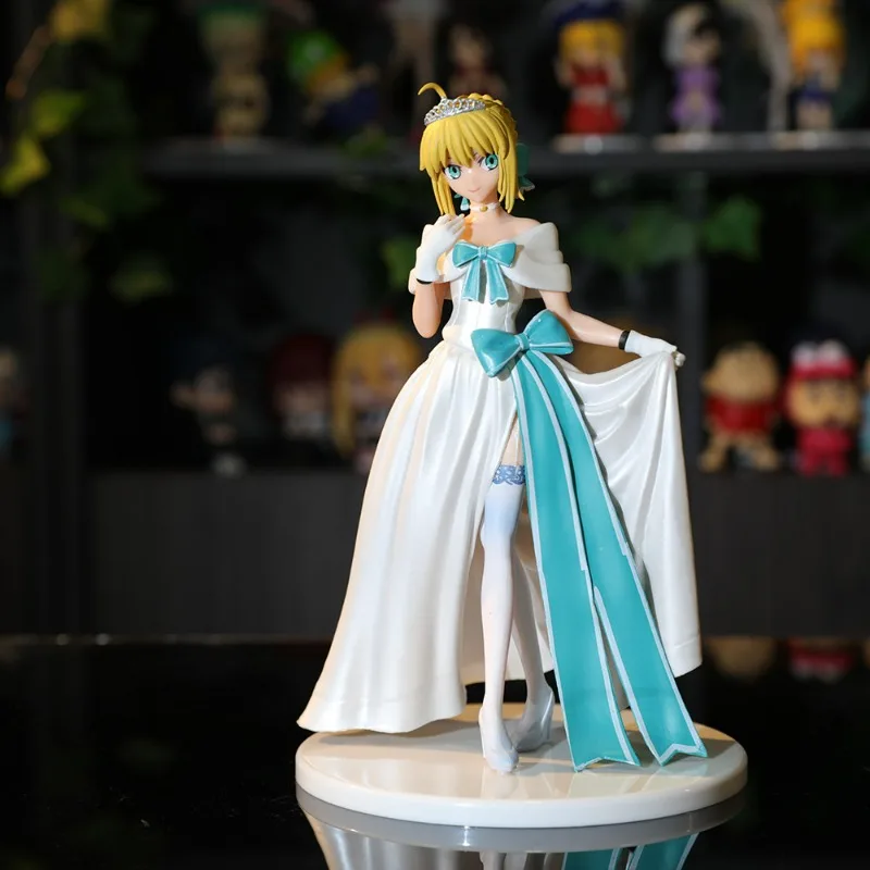 

22cm Fate/Grand Order Figure Saber Altria Pendragon Action Figure Kawaii Girl Anime Doll Collection Desktop Display Gift Kid Toy