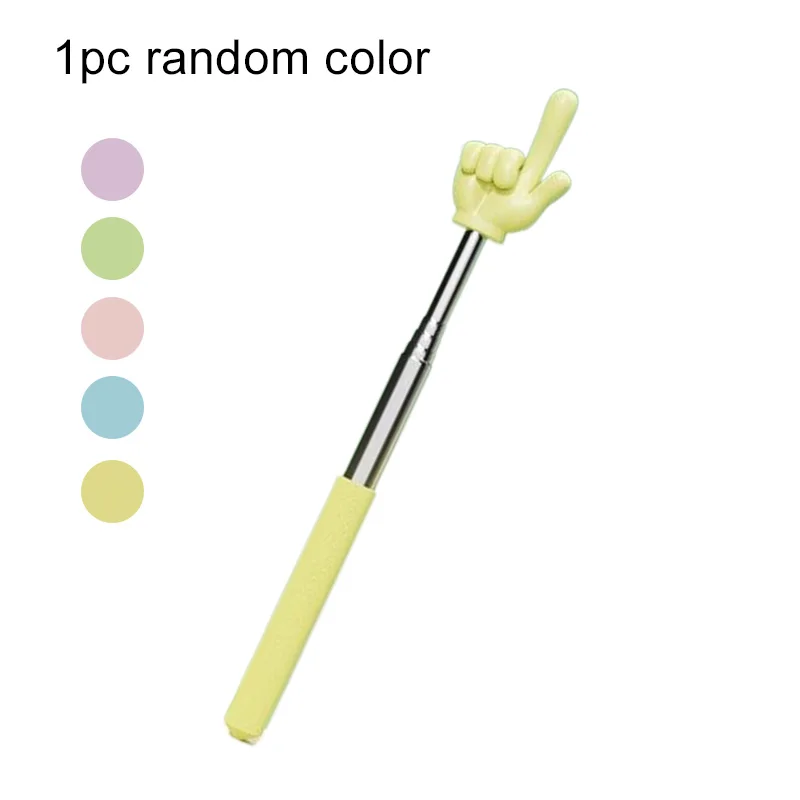 Palos de lectura para dedos, herramientas, suministros escolares y de oficina, puntero de enseñanza, varilla telescópica, diseño de dedo, palo de enseñanza de acero TMZ, 1 ~ 3 uds.