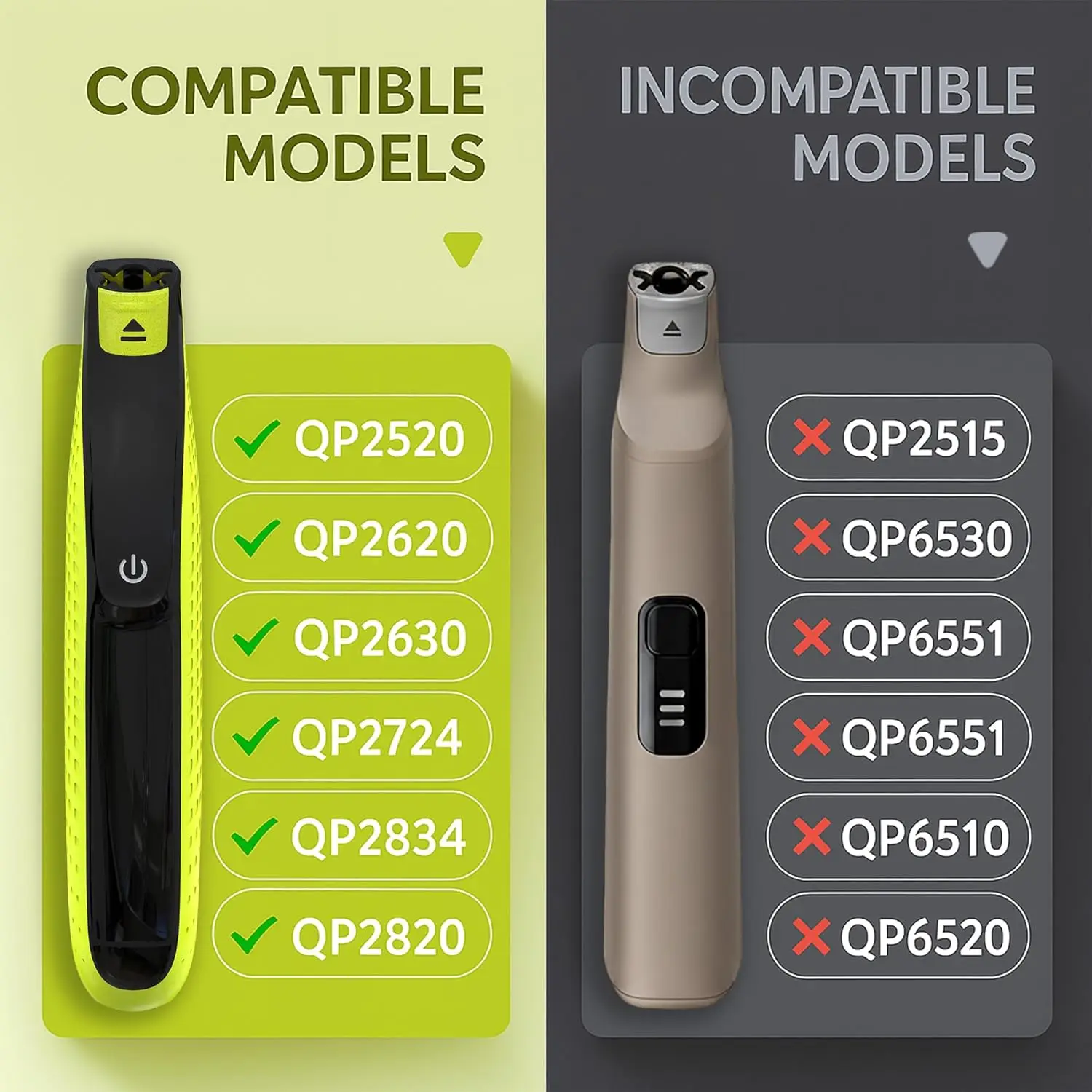 노렐코 면도기 QP2520/QP2530/QP2620/QP2630QP2724/QP2834용 면도기 충전기 스탠드 충전 베이스 홀더