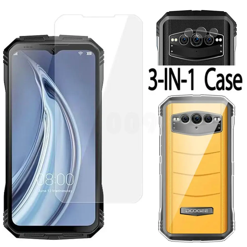 Custodia + Vetro Temperato Per Fotocamera Per Doogee S100 S100 Pro Screenprotector Glass Per Doogee V Max V30 V30T 2.5D Glass