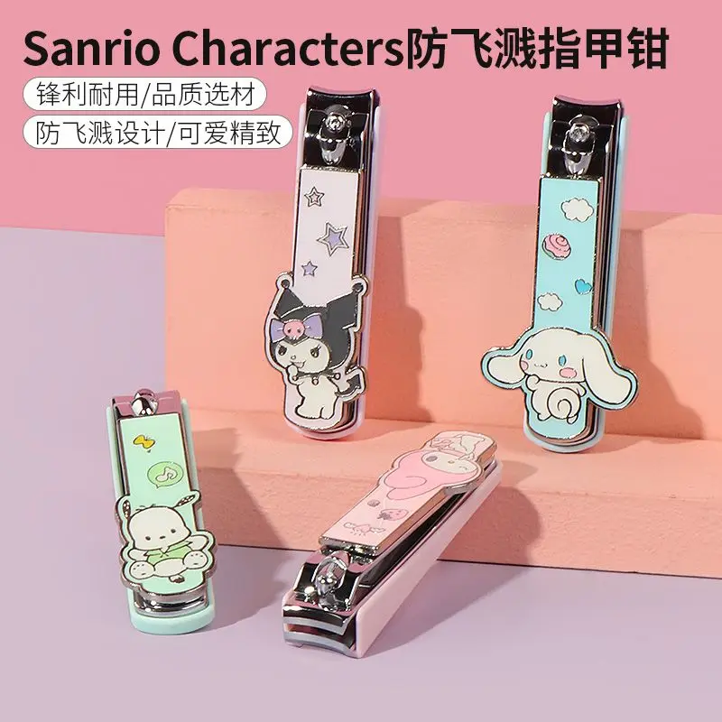 

Miniso Sanrio Kuromi My Melody Cinnamoroll Nail Clippers Cartoon Anime Fold Kawaii Portable Metal Nail Clipper Toys Girl Gifts
