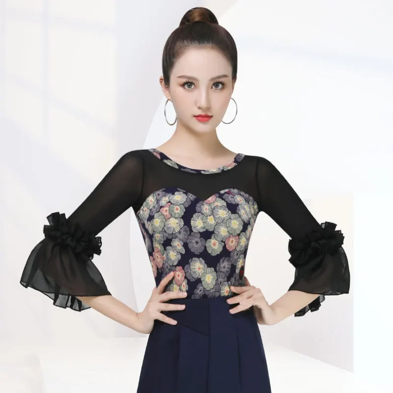 

Новинка 2022, трико для латиноамериканских танцев для женщин/девушек/леди, новый сексуальный бальный зал для сальсы, Танго, ча-Румба, Самба, трико для латиноамериканских танцев