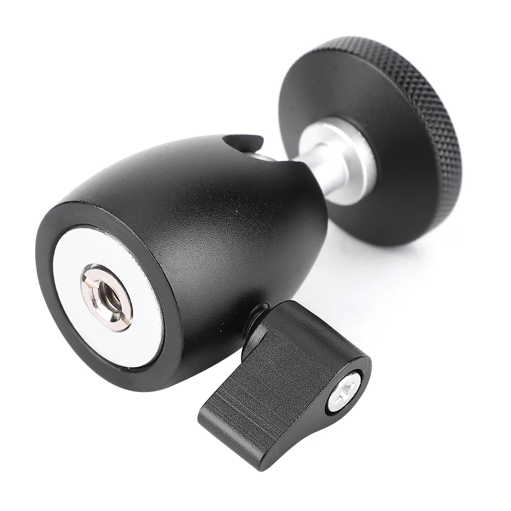 1/4in Mini Ball Head Aluminium Alloy Metal Camera Mount Bracket Holder for SLR Camera Tripod Monopod Lamp Holder tripod ball head cold shoe ball head