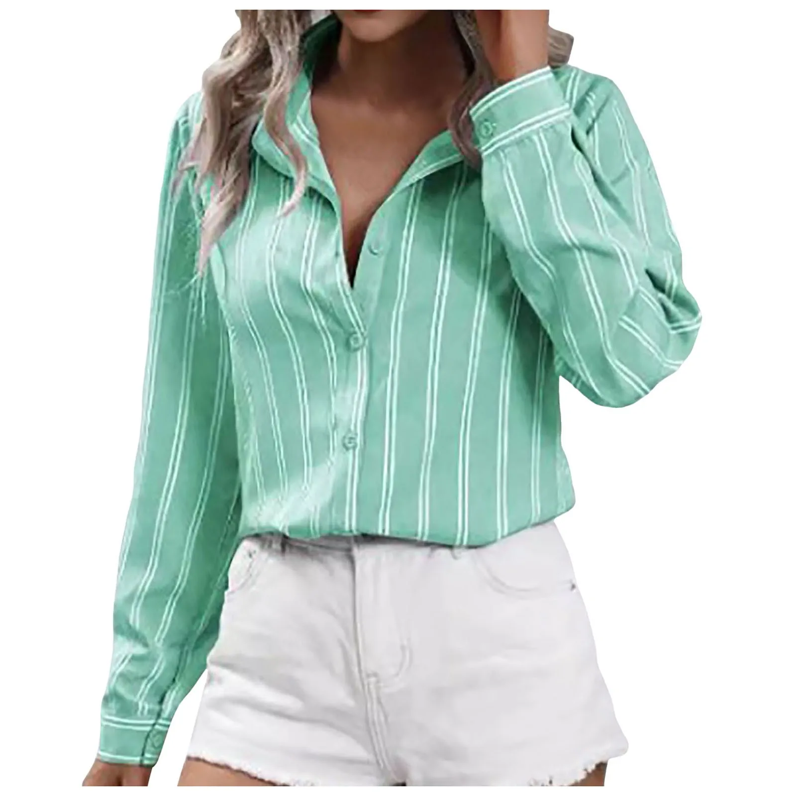 S221767829087492c9587c6b993587212P Elegant Loose Fit Long Sleeve Blouse for Stylish Women at Great Prices