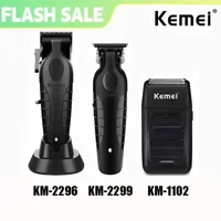 Kemei KM-2296 KM-2299 KM-2024 Professional Hair Clipper Kit Electric Shaver Male Cutting Machine Men’s Cordless Trimmer 1