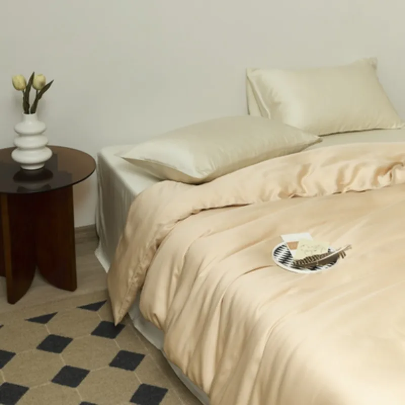 

Solid color summer double-sided single quilt cover thickened 2023 bed sheet double fitted sheet simple