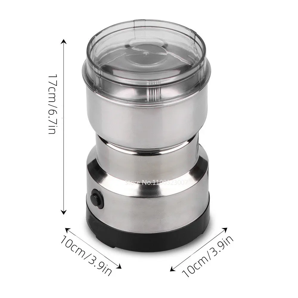 MDJ-1225 Sweet Alice Coffee Grinder Electric Quiet Coffee Bean Blade  Grinders Stainless Steel for Spice Herbs Nuts Cereals Grain Mills