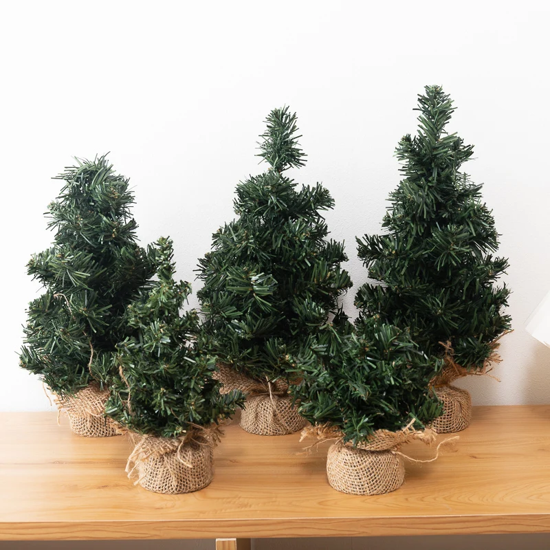 

Artificial Fake Plant New Year Christmas Tree Scene Decoration Wall Hanging Souvenirs Hemp Green Small Pine Tree Ornaments
