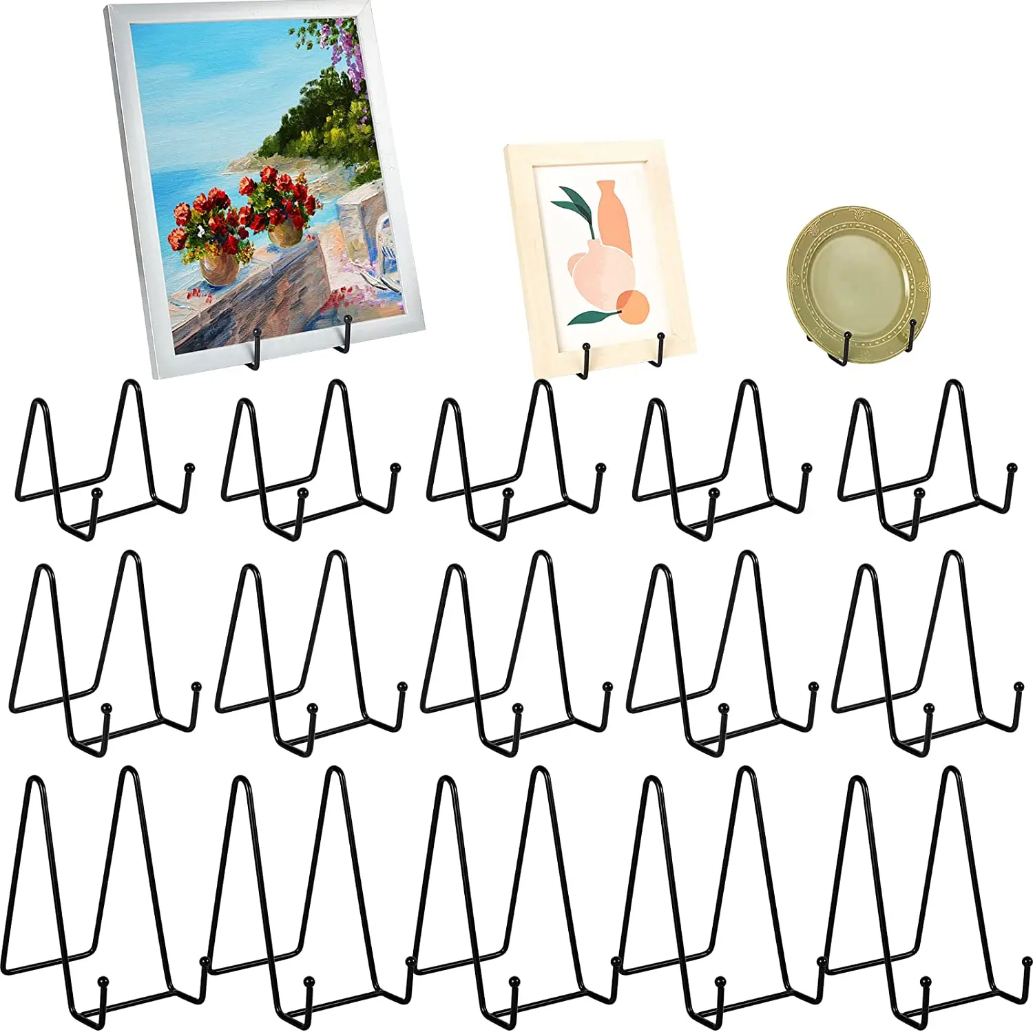 PictureStandsHolderDisplayPictureEaselMetalPlateDishTabletopArtPicturesFramePhoto