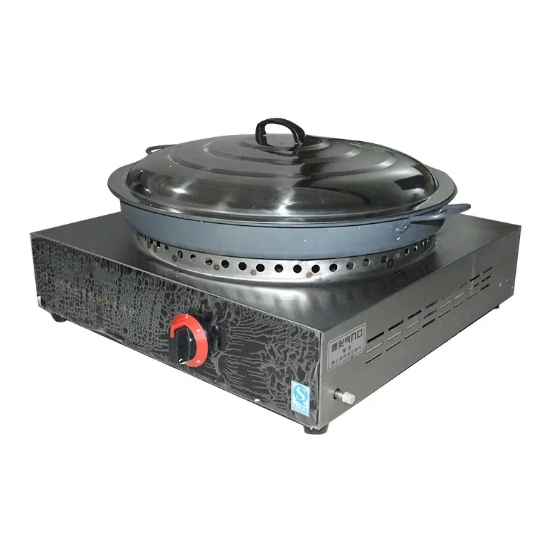 54cm Gas Pancake Frying Pan Commercial Fried Dumpling Machine Gas Pancake Machine Energy-saving Frying Stove YF-54