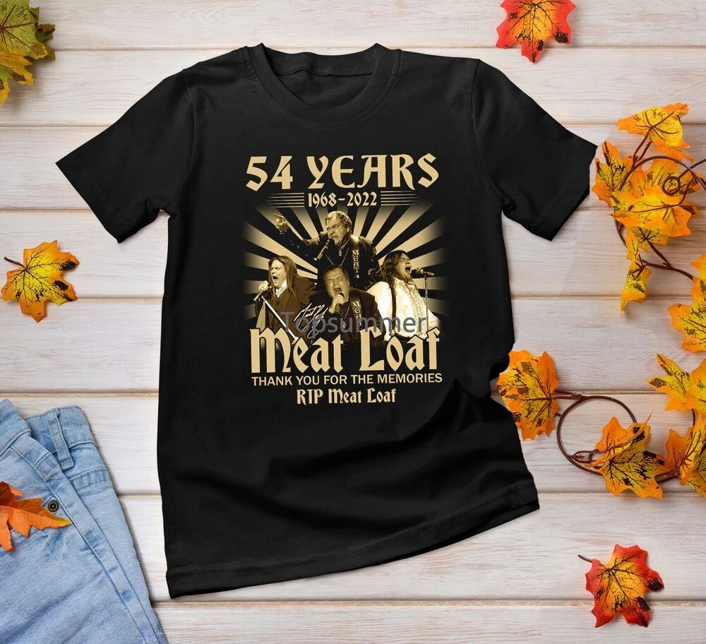

Meat Loaf Memories Signed Men T-Shirt Black Cotton Tee All Sizes S-3Xl