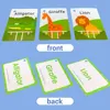 English Words Learning Flashcards for Kids 3-6 Years Reading Enlightenment Cards Educational Toys Montessori Teaching Aids 3