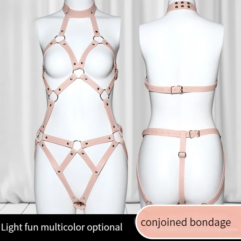 

Adult SM fun leather women wear one-piece binding clothes Passionate SM couples alternative binding adult products