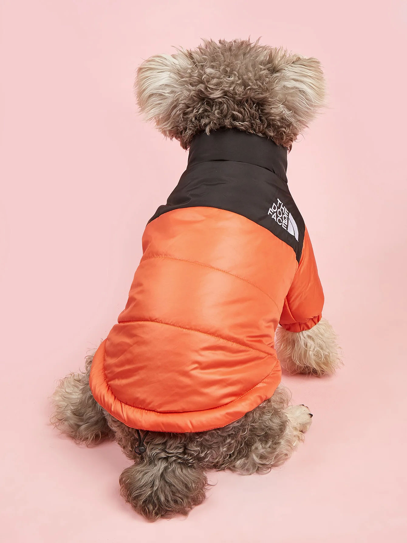 Jaqueta de Frio para Cachorros Acolchoada - The Dog Face - Laranja