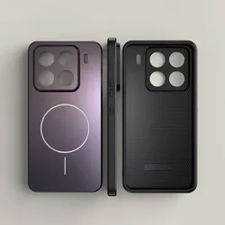 Enhanced Magnetic Case with Lens Protection and Matte Finish for Xiaomi and POCO Redmi (Dark Purple)