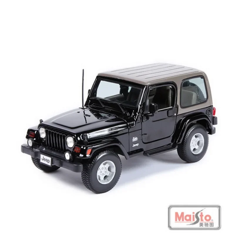 

Diecast Maisto 1:18 Scale Jeep Wrangler Sahara Simulation Alloy Die-cast Black Car Model Collectible Toy Gift