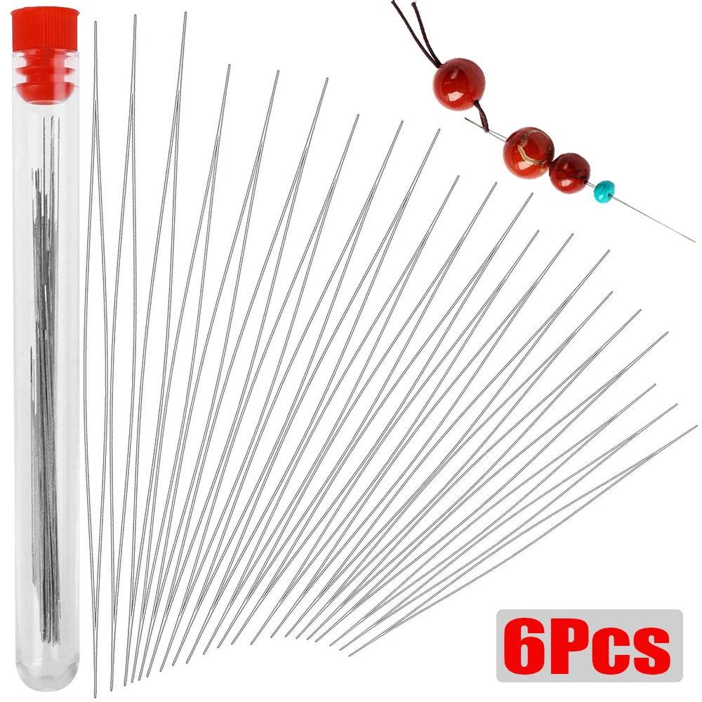 5PCS Open Curved Beading Needles Pins Jewelry Making Tools Stainless Steel  Needle for Bead Threading Pins DIY Necklace Bracelet - AliExpress