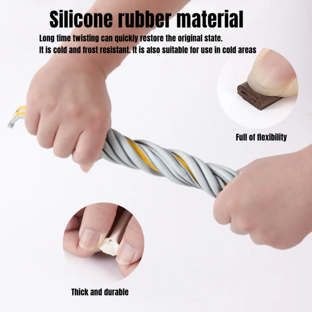 Self-adhesive DIPE Door And Window Sealing Strip Soundproof Dustproof Foam Tape Anti-Collision Rubber Weather Striping 20M/10M