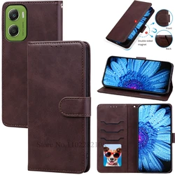 Leather Flip Wallet Case with Magnetic Closure for Motorola Moto G06 - Premium Protective Cover (Coffee)