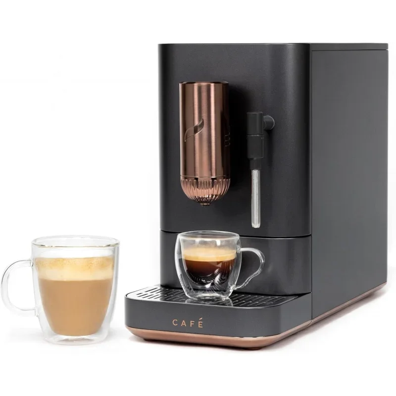 

Café Affetto Automatic Espresso Machine Milk Frother | Built-In & Adjustable Espresso Bean Grinder | One-Touch Brew in 90