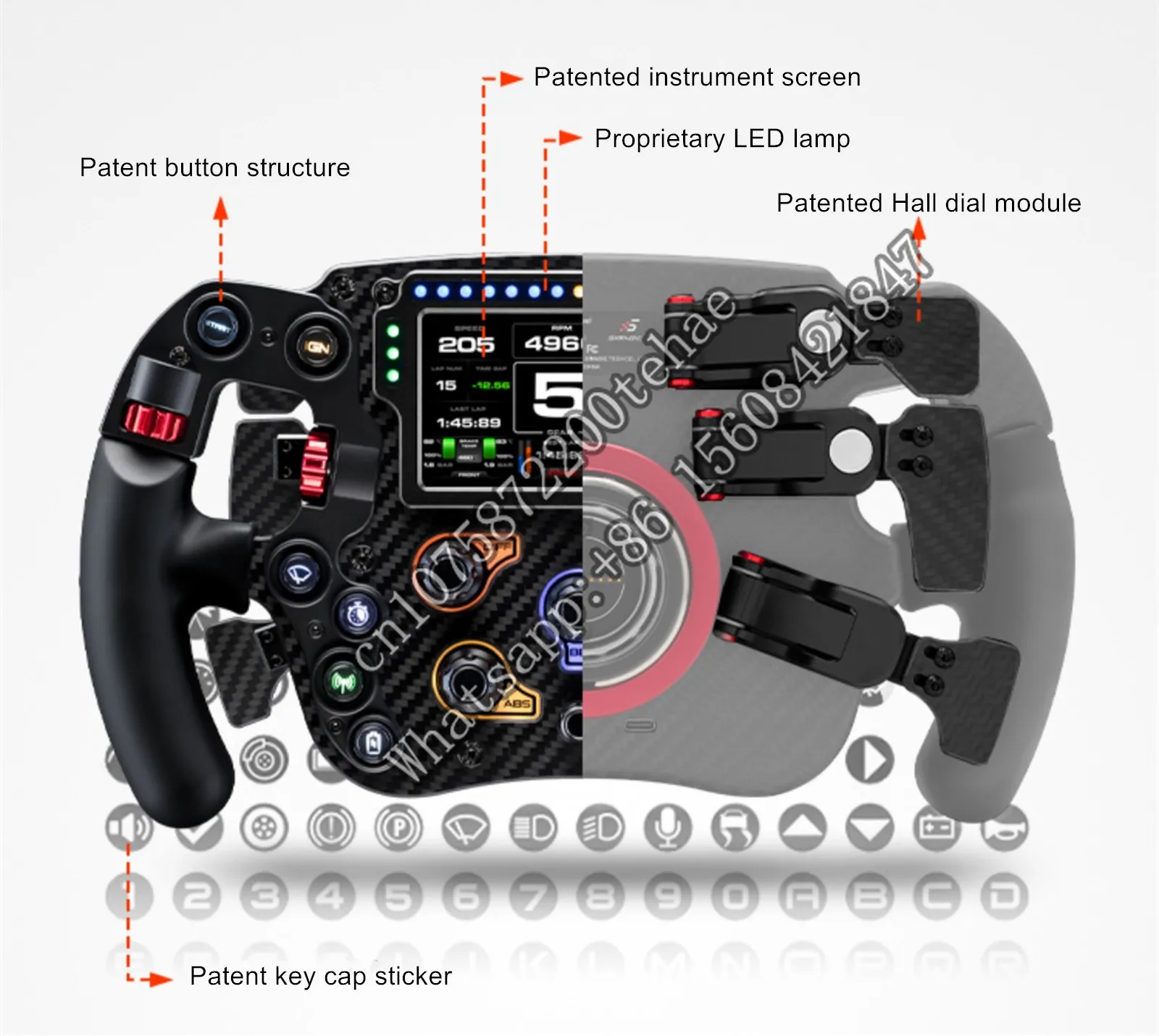一部のカーボンファイバー製ステアリングホイールf1レーシング 